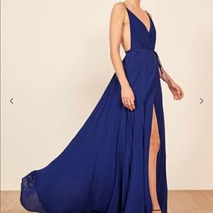 Reformation callalily maxi evening wrap dress